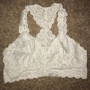 White lace bralette